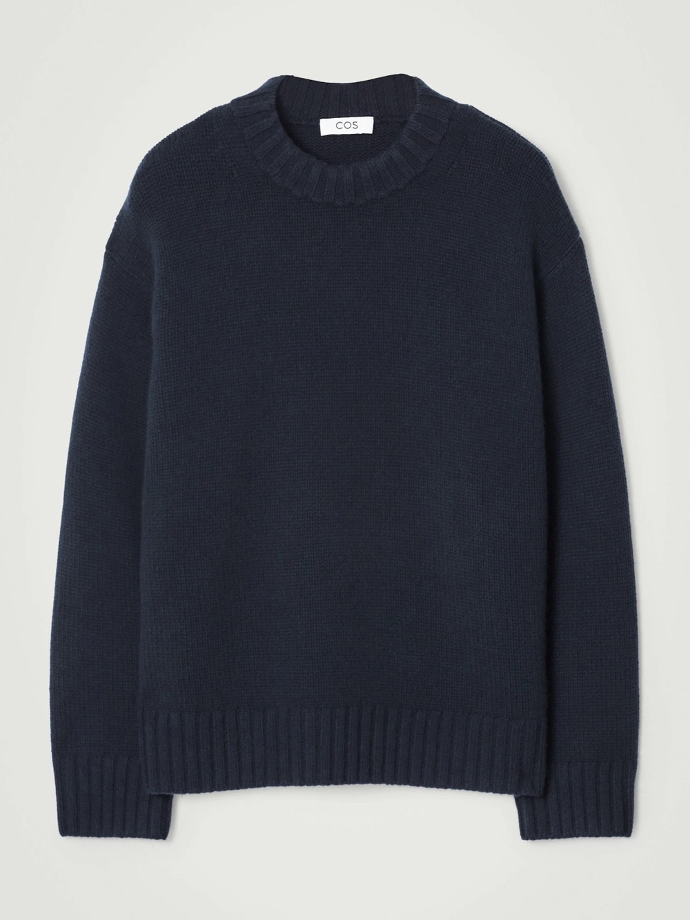 COS - CHUNKY PURE CASHMERE CREW-NECK SWEA